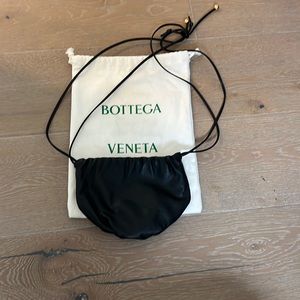 Bottega Veneta black pouch draw string bag